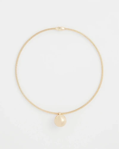 Gold Bead Collar Necklace