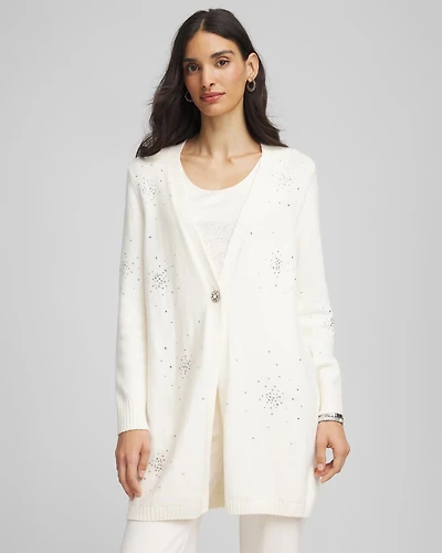 Rhinestone Embellished Cardigan