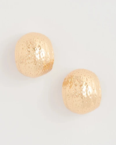 Crinkle Goldtone Hoop Earrings