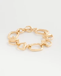 Goldtone Open Link Toggle Bracelet