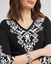 Ikat Pima 3/4 Sleeve Everyday Tee
