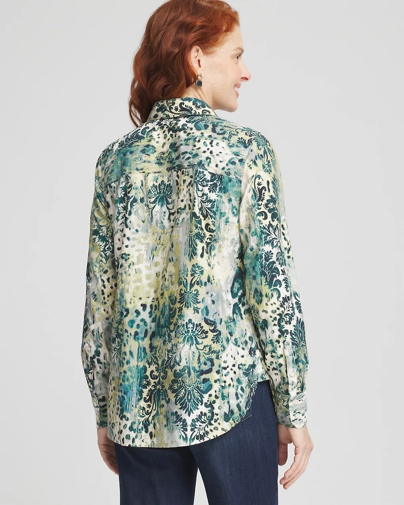 No Iron™ Mixed Animal Print Shirt