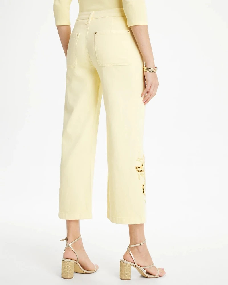 Trouser Cutwork Crop Jeans