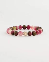 Raspberry Round Stretch Bracelet