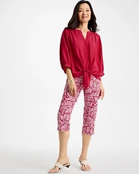 Brigitte™ Slim Geo Pull-On Capri Pant