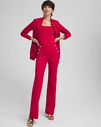 Juliet Ponte Button Detail Flare Pants