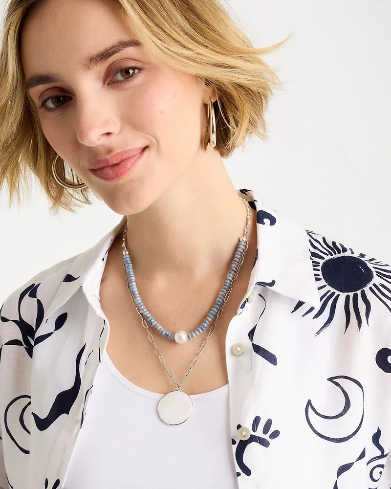 Siren Pendant Layered Necklace