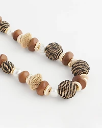 Mixed-Media Short Beaded Necklace