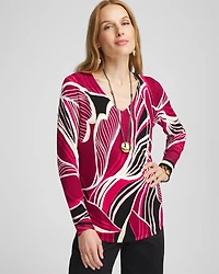 Leaf V-Neck Pullover Sweater