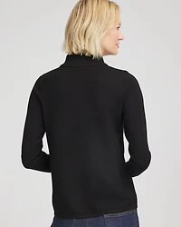 Ella Mockneck Jacquard Pullover Sweater