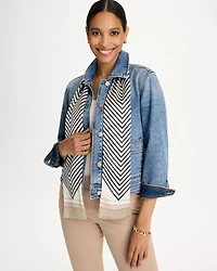 Satin Printed Skinny Scarf