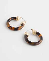 Tortoise Hoop Earrings