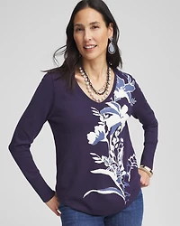 Long Sleeved Wildflower Intarsia Pullover