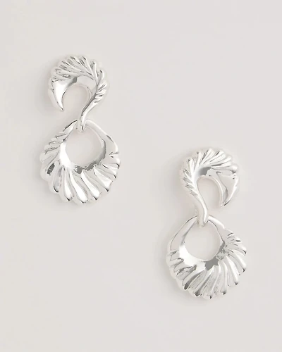 Silvertone Doorknocker Earrings
