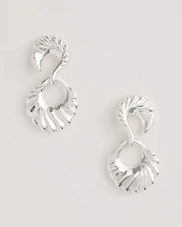 Silvertone Doorknocker Earrings