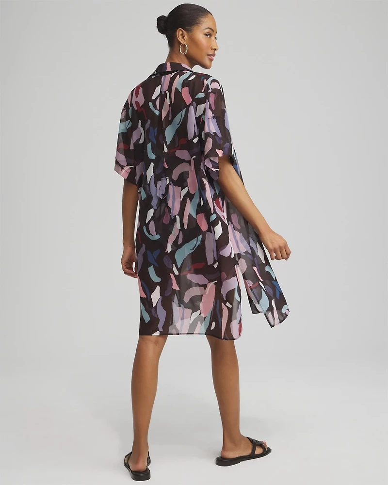 Gottex Rocky Button Down Blouse Coverup