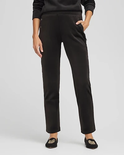 Zenergy® Scuba Velour Tapered Ankle Pants