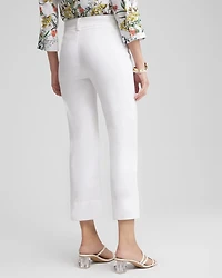 Trapunto Straight Leg Cropped Pants