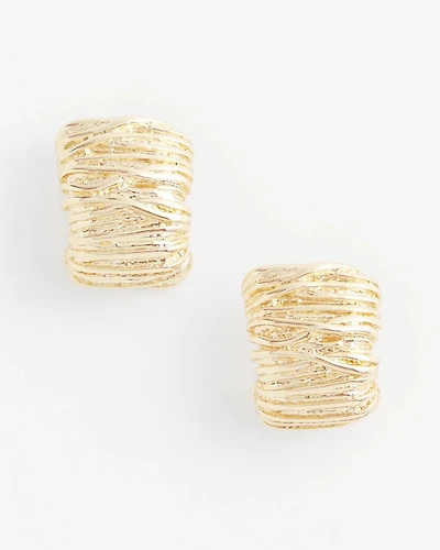 No Droop® Crinkled Huggie Hoop Earrings