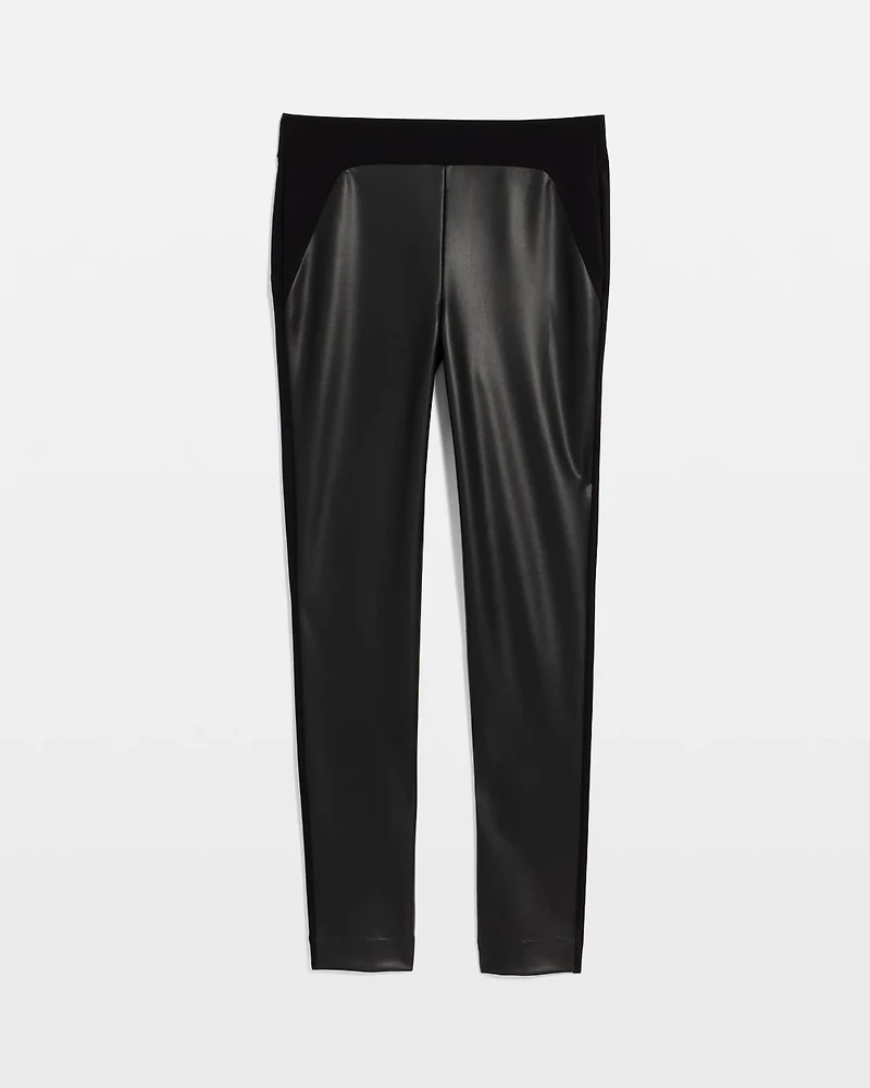 Faux Leather Juliet Slim Ankle Pants