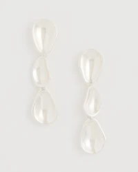 Silvertone Linear Drop Earrings
