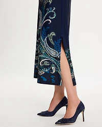 Petite Soft-Stretch Knit Printed Dress