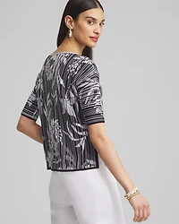 Floral Jacquard Dolman Sweater