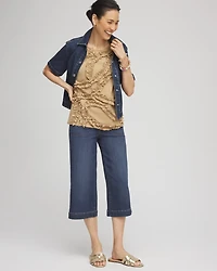 Sleeveless Ruffle-Appliqué Tank Top
