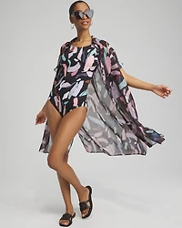 Gottex Rocky Button Down Blouse Coverup