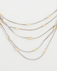 Mixed Metal Multi-Strand Necklace