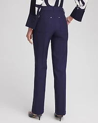Cotton Straight-Leg Trousers