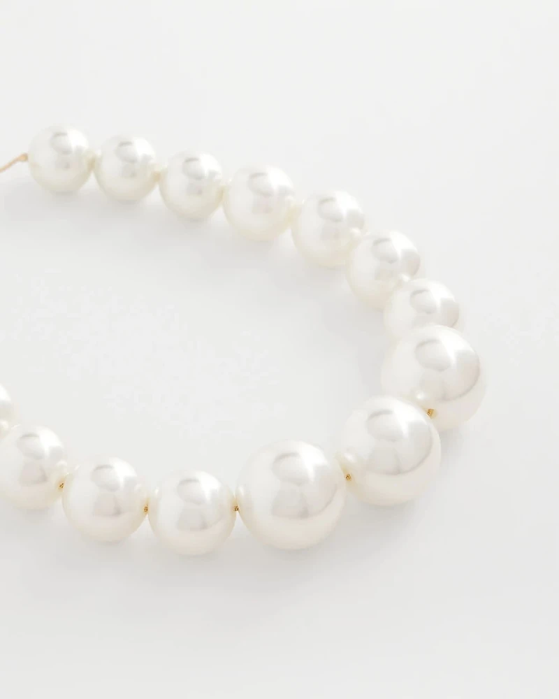 Large Pearl Collar Necklace