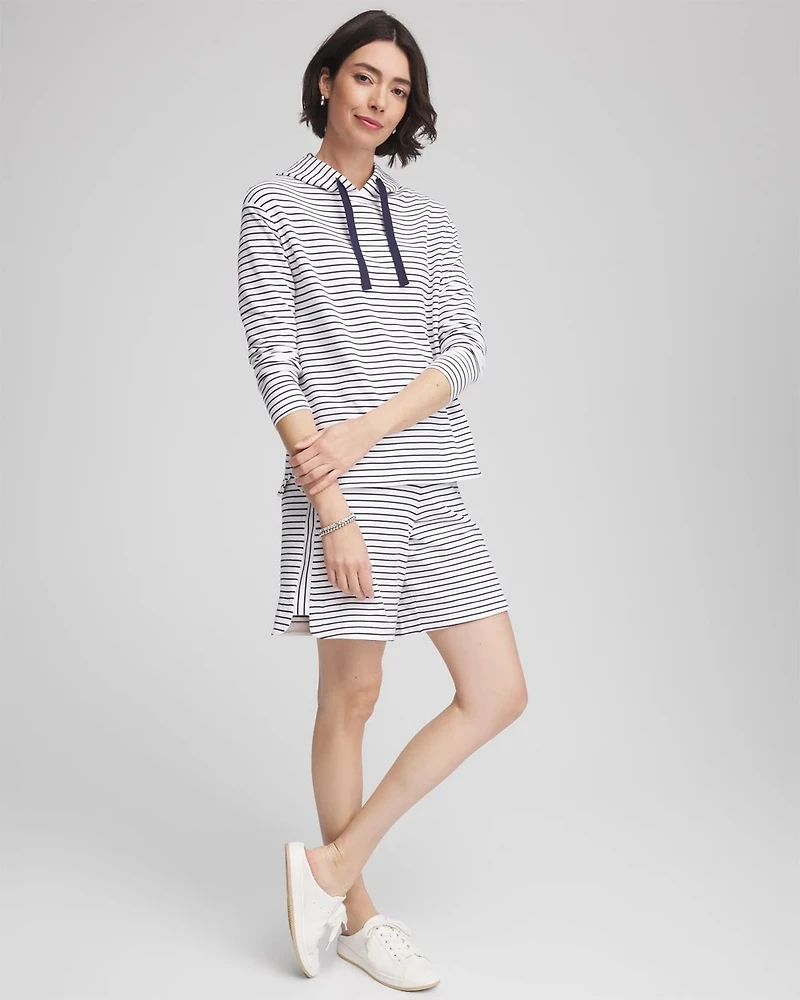 Zenergy® French Terry Cotton Striped Hoodie