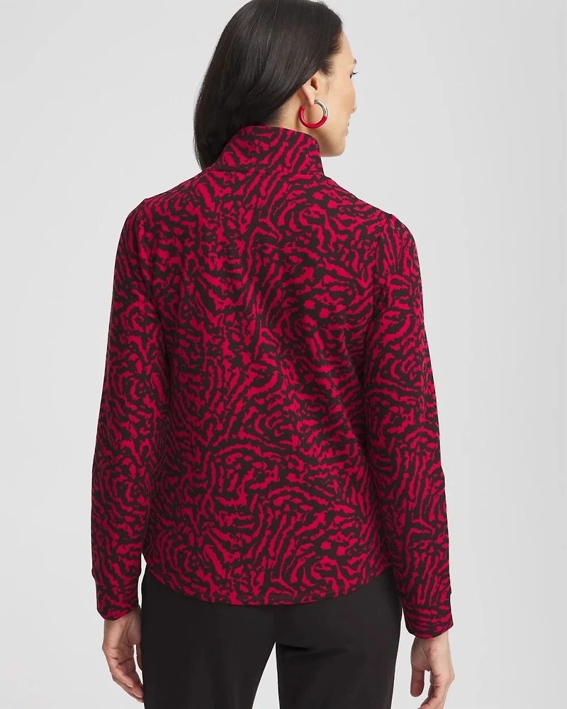 Zenergy® French Terry Half Zip Pullover Top