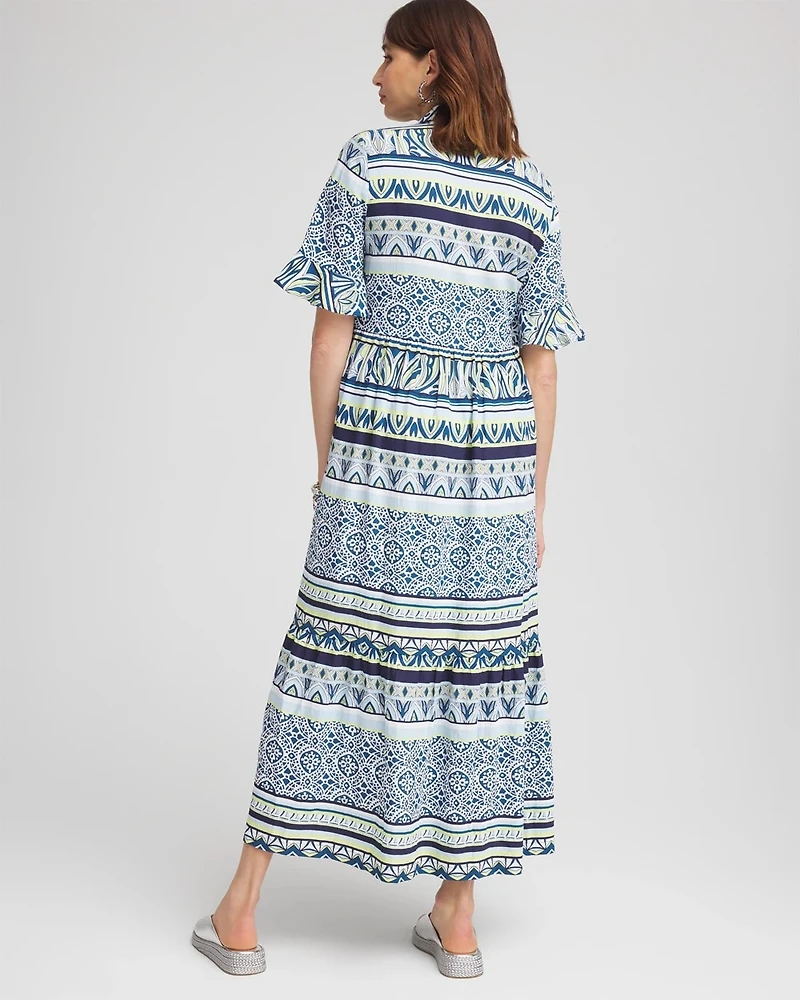 Flutter-Sleeved Maxi Dress