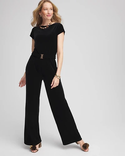 Travelers™ Belted Velvet Jumpsuit