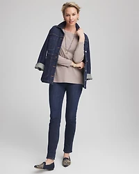 Stretch Cotton Boatneck Tunic