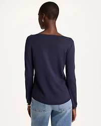 Ella Bateau Jacquard Pullover Sweater