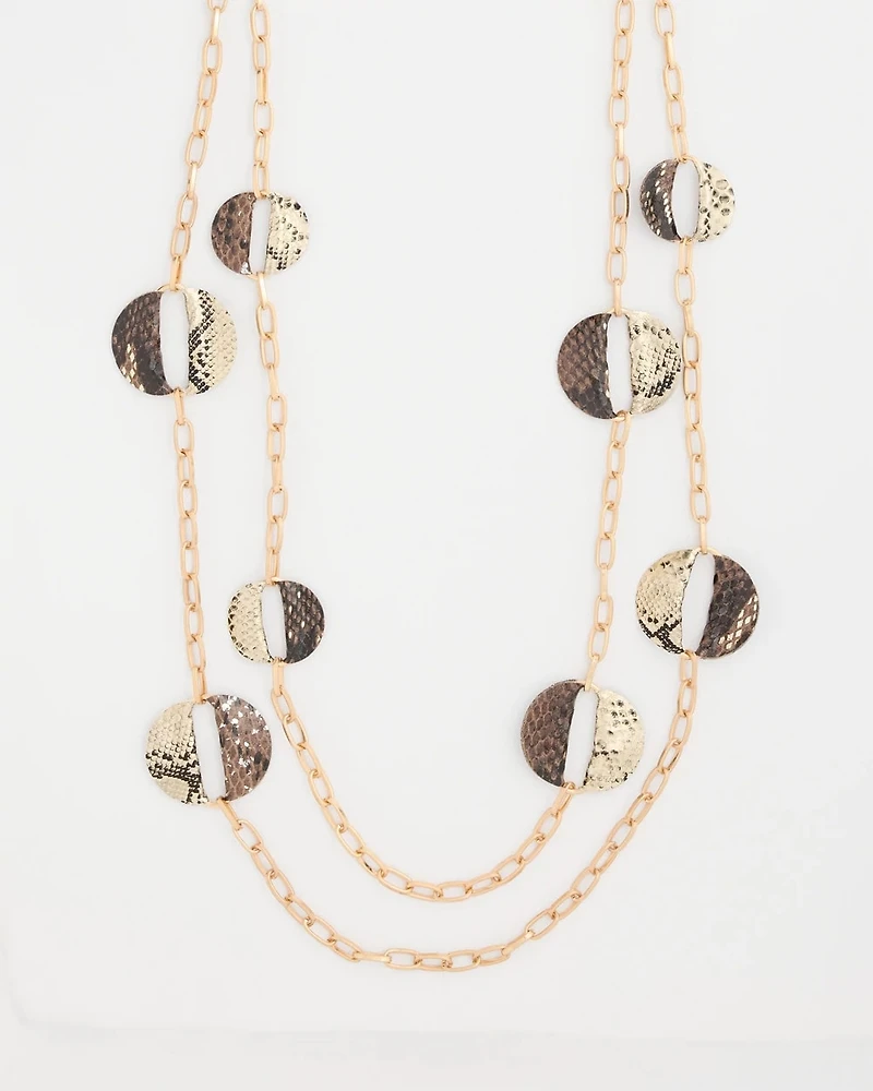 Long Multi-Strand Snake Necklace
