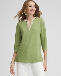 Linen Embellished Tunic