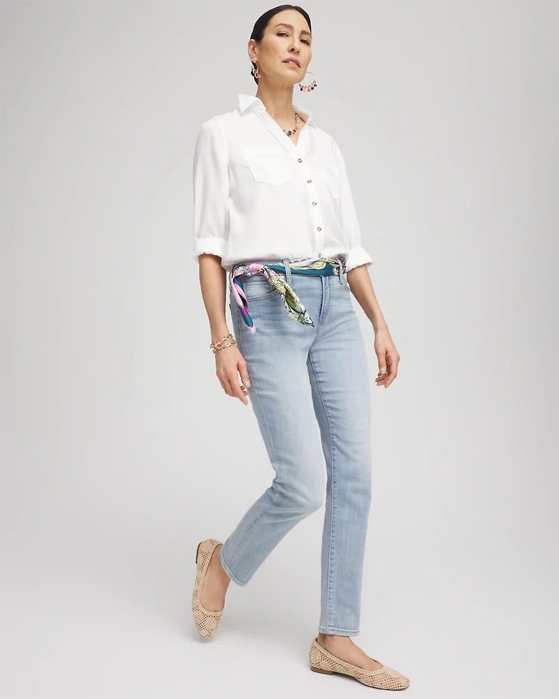 Tencel™ Denim Button-front Shirt