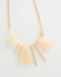 Faux Horn Geo Bib Necklace