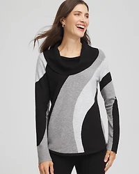 Zenergy® Luxe Intarsia Cowlneck Top