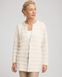 Fringe Ottoman Knit Cardigan