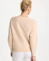 Embroidered 3/4 Sleeve Sweater