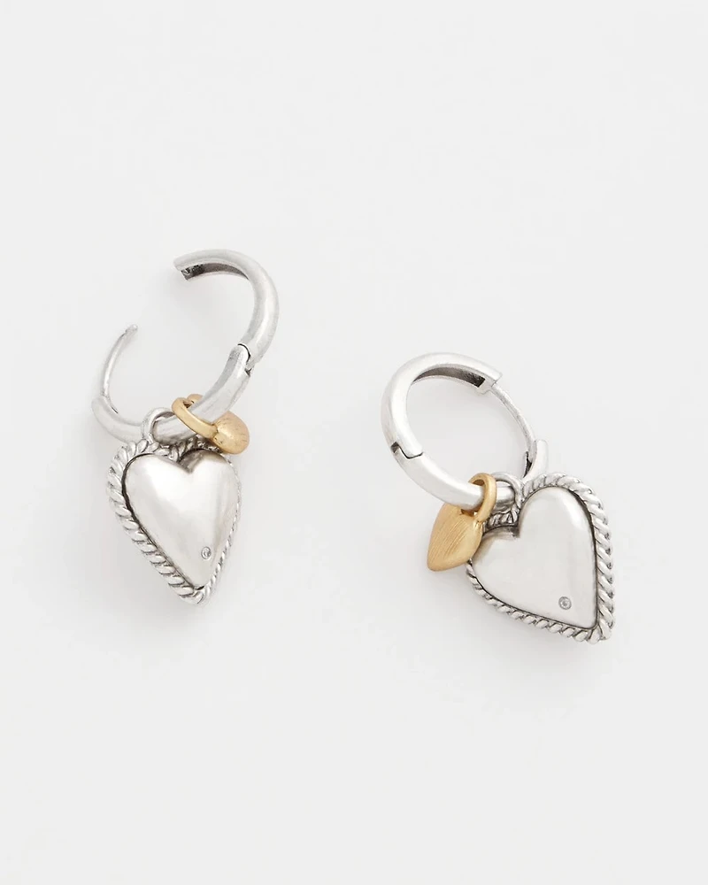 Heart Charm Earrings