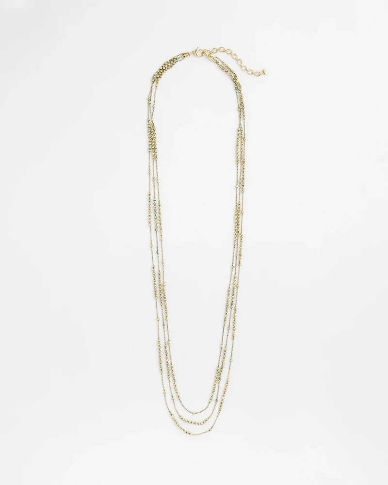 Multi Strand Gold-Tone Necklace