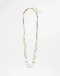 Multi Strand Gold-Tone Necklace