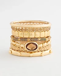 Gemmy Goldtone Stretch Bracelet