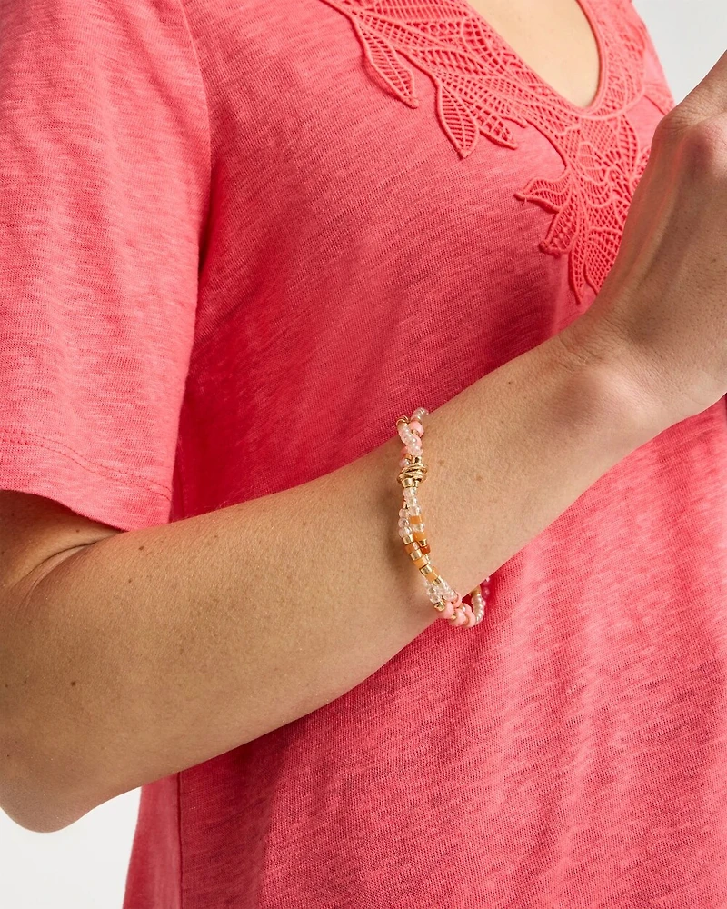 Aventurine Jade Stone Stretch Bracelet